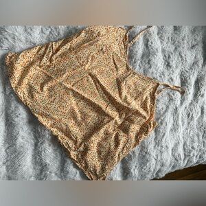 Old Navy Yellow Floral Spaghetti Strap Tank